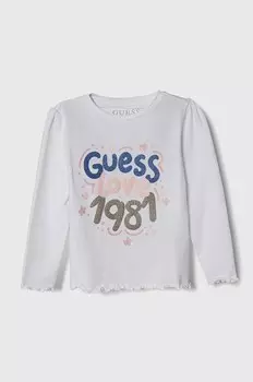 Детская футболка с длинными рукавами Guess, белый