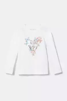 Детская футболка с длинными рукавами Guess, белый