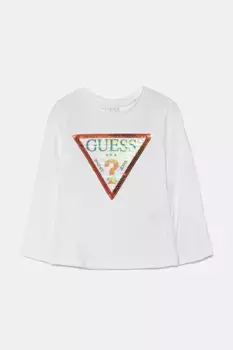 Детская футболка с длинными рукавами Guess, белый
