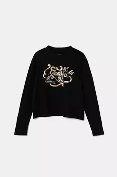 Детская футболка с длинными рукавами Guess, черный