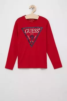Детская футболка с длинными рукавами Guess, красный