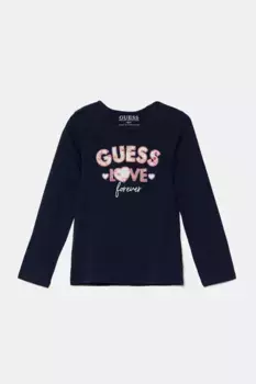 Детская футболка с длинными рукавами Guess, темно-синий