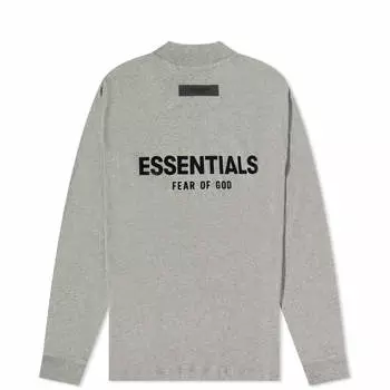 Детская футболка с длинными рукавами и логотипом Fear of God Essentials, бежевый