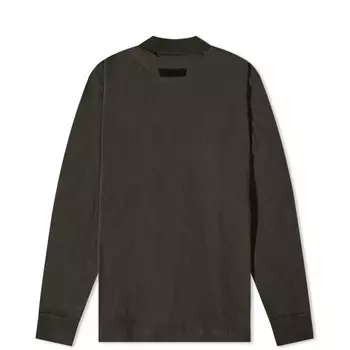 Детская футболка с длинными рукавами и логотипом Fear of God Essentials, черный