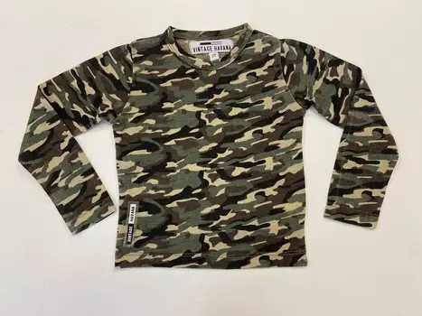 Детская футболка с длинными рукавами (камуфляж) Vintage Havana, камуфляж