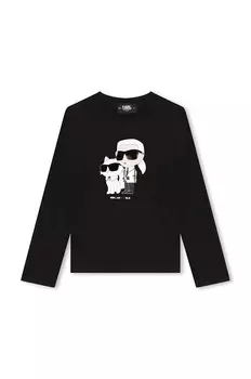 Детская футболка с длинными рукавами Karl Lagerfeld, черный
