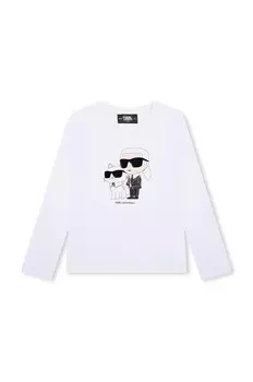 Детская футболка с длинными рукавами Karl Lagerfeld, белый