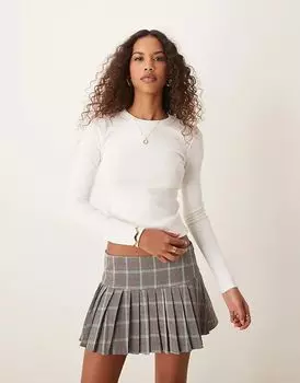 Детская футболка с длинными рукавами кремового цвета River Island