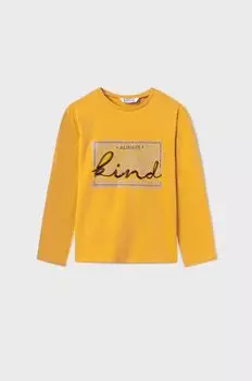 Детская футболка с длинными рукавами Mayoral, желтый