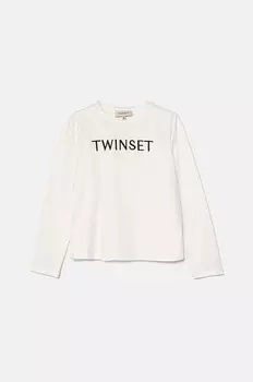 Детская футболка с длинными рукавами Twinset, белый