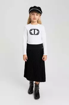 Детская футболка с длинными рукавами Twinset, белый