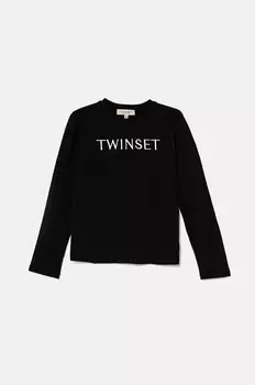 Детская футболка с длинными рукавами Twinset, черный
