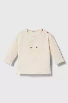 Детская футболка с длинными рукавами United Colors of Benetton, бежевый