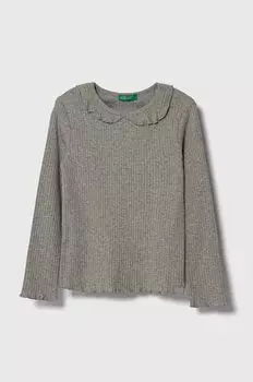 Детская футболка с длинными рукавами United Colors of Benetton, серый