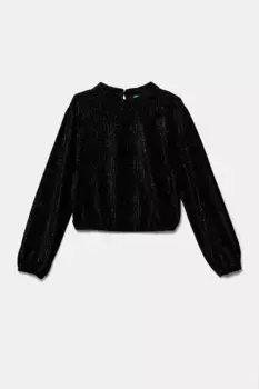 Детская футболка с длинными рукавами United Colors of Benetton, черный