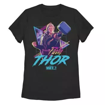 Детская футболка с геометрическим плакатом Marvel What If Party Thor Licensed Character