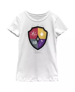 Детская футболка с гербом Girl's Wednesday Icons Netflix, белый