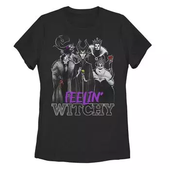 Детская футболка с графическим изображением Disney's Villains Halloween Feelin' Witchy Group Shot Licensed Character