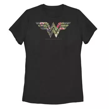 Детская футболка с графическим логотипом DC Comics Wonder Woman и тропическим рисунком Licensed Character