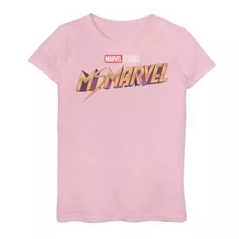 Детская футболка с графическим логотипом Marvel Ms Marvel Bronze Movie Marvel
