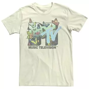 Детская футболка с графическим логотипом MTV Music Television Butterfly Flying Licensed Character