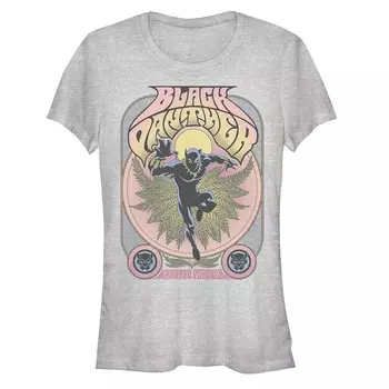 Детская футболка с графическим плакатом Black Panther Groovy Marvel, цвет Athletic Heather