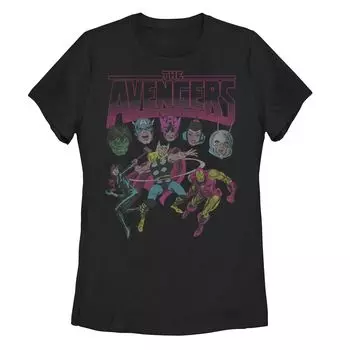 Детская футболка с графическим рисунком Marvel Avengers в стиле гранж, групповая фотография Licensed Character