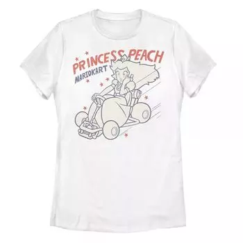 Детская футболка с графическим рисунком Nintendo Mario Kart Princess Peach Racing Licensed Character