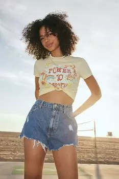 Детская футболка с графическим рисунком Power to Women Forever 21, желтый