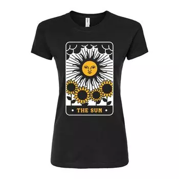 Детская футболка с графическим рисунком The Sun Tarot Card Licensed Character, черный