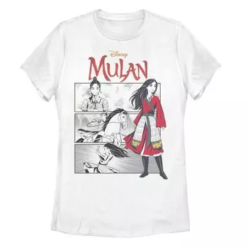 Детская футболка с графическими панелями в виде комиксов Disney Mulan Licensed Character