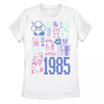 Детская футболка с графикой в стиле пиксель-арт, посвященная 35-летию Nintendo Super Mario 1985 года Licensed Character