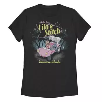Детская футболка с изображением автомобиля Disney Lilo & Stitch Aloha с Гавайских островов Licensed Character