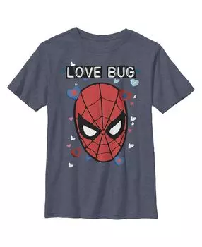 Детская футболка с изображением Человека-паука и конфетным сердечком Love Bug для мальчиков Marvel