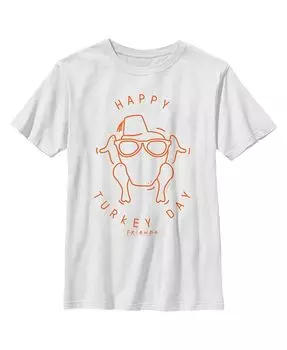 Детская футболка с изображением Дня Турции Друзья мальчика Warner Bros., белый