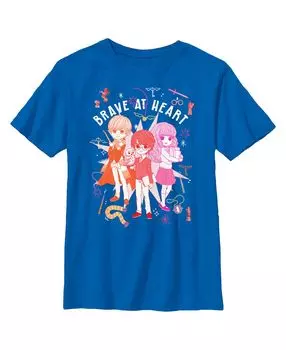 Детская футболка с изображением Гарри Поттера «Храбрые сердцем» в стиле аниме «Друзья» для мальчиков Warner Bros.