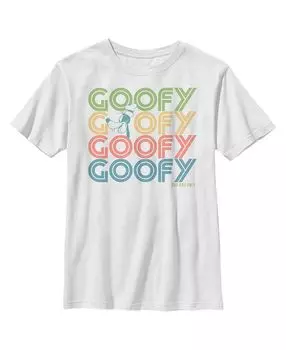 Детская футболка с изображением Микки и друзей Goofy Name Stack для мальчиков Disney