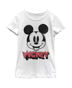 Детская футболка с изображением Микки и друзей Микки Мауса в стиле ретро для девочек Disney