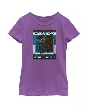 Детская футболка с изображением покемонов в стиле ретро для девочек, готовая к битве Nintendo