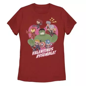 Детская футболка с изображением сердечек Marvel Avengers Valentines Assemble Heart Licensed Character