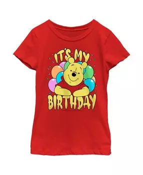 Детская футболка с изображением Винни-Пуха «Это мой день рождения» для девочек Disney