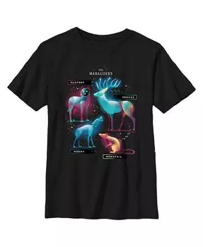 Детская футболка с изображением животных Гарри Поттер и мародер для мальчика Warner Bros., черный