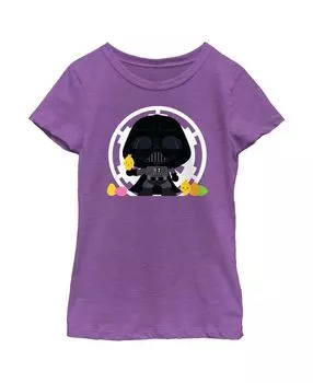 Детская футболка с изображением «Звездных войн» для девочек «Дарт Вейдер любит Пасху и цыплят» Disney Lucasfilm