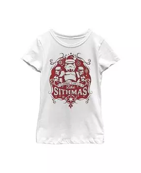 Детская футболка с изображением «Звездных войн» для девочек «Рождество в виде Ситмы» Disney Lucasfilm