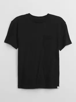 Детская футболка с карманом Gap, черный