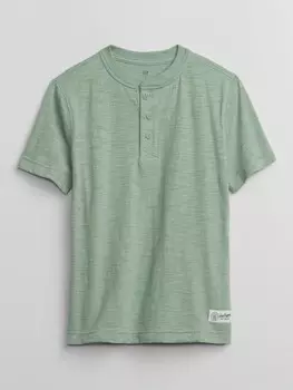 Детская футболка с карманом Gap, зеленый