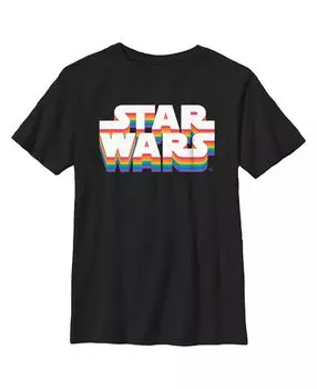 Детская футболка с классическим логотипом Star Wars Pride Rainbow для мальчиков Disney Lucasfilm