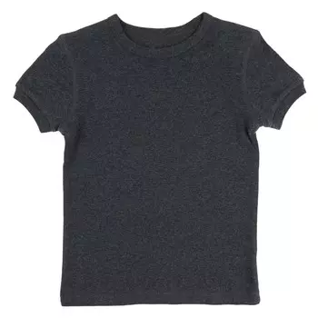 Детская футболка с коротким рукавом, нейтральный однотонный цвет Leveret, цвет Dark Gray