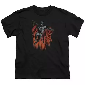 Детская футболка с короткими рукавами Batman Majestic Licensed Character, черный