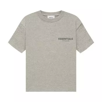 Детская футболка с короткими рукавами Fear of God Essentials Dark Heather Oatmeal